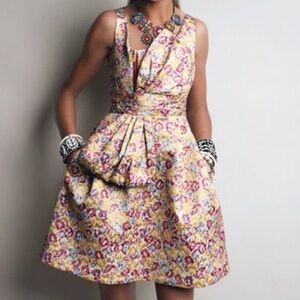 Zac Posen Target Limited Edition Dress Metallic Floral Sleeveless Dress: Size 12